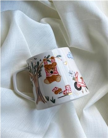 BİSİKLETLİ AYI PORSELEN BARDAK