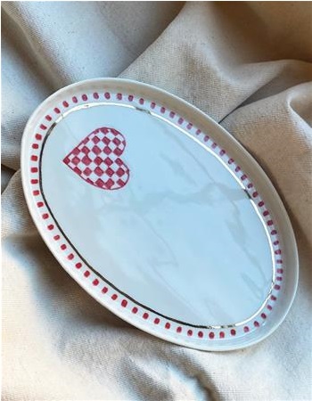 KALPLİ OVAL PORSELEN TABAK